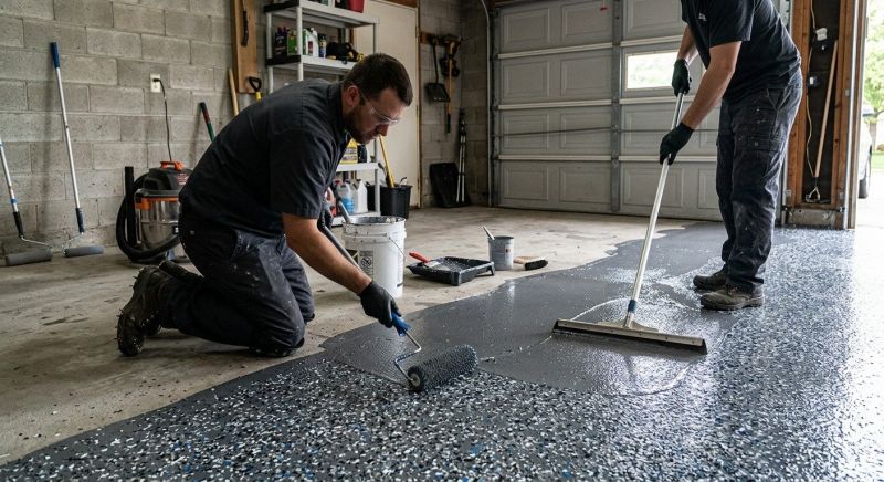Garage Floor Staining in Raleigh, NC